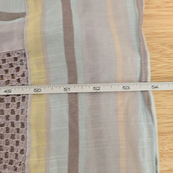 Soft Surroundings Striped Crochet Maxi Dress Blue Stripe Sleeveless Size Medium - Picture 6 of 9